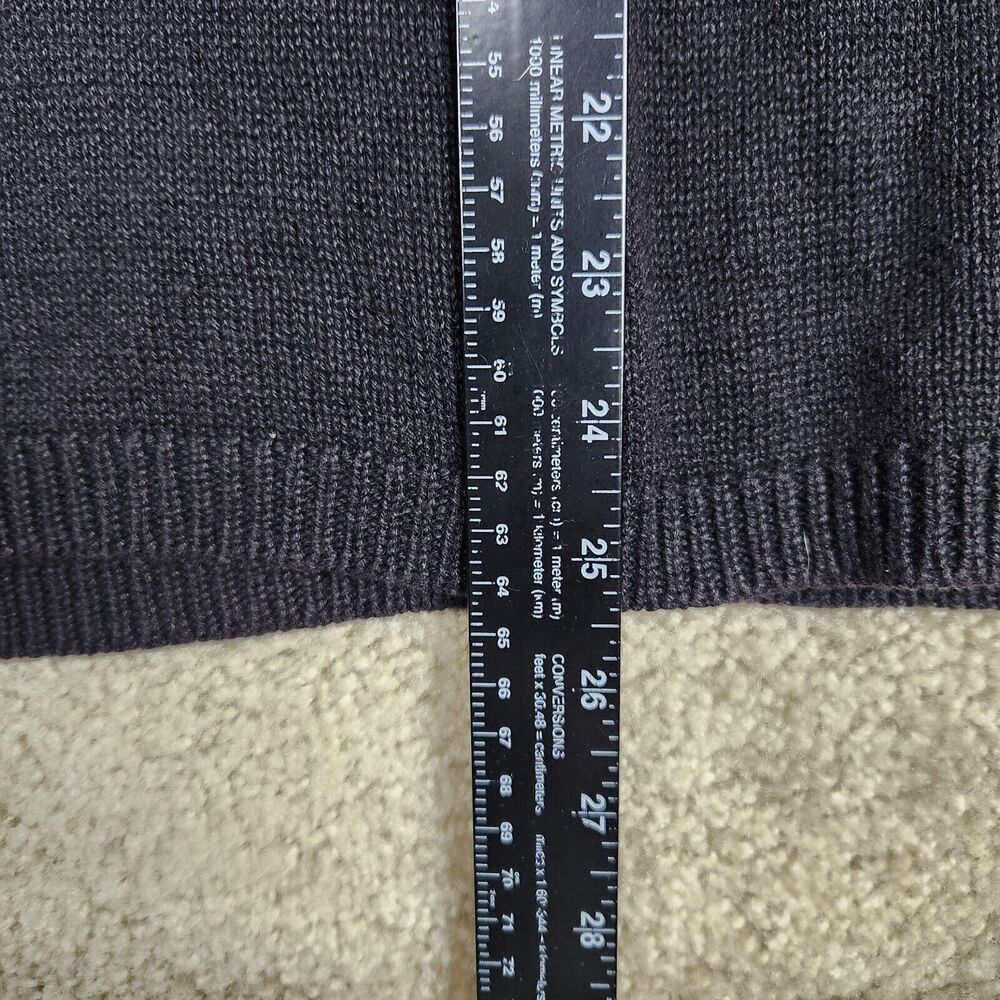 Mandal Bay Womens Cardigan Sweater L Black Brown Leopard Animal Print Vtg A467 - Picture 8 of 9